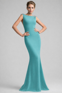 Long Emerald Evening Dress EDWARDO