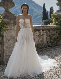 HAITY Embroidered Tulle A-Line Wedding Dress
