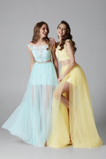 Midi Yellow Evening Dress #2001