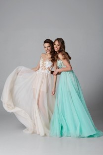 Mint Green Midi Evening Dress #2002