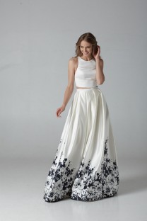 Midi Off White Evening Dress #2003