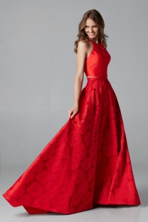 Long Red Evening Dress #2007