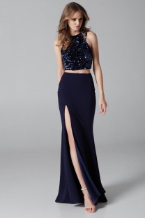 Long Dark Blue Evening Dress #2023