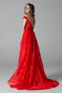Long Red Evening Dress #2025