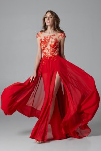 Long Dark Blue Evening Dress #2033