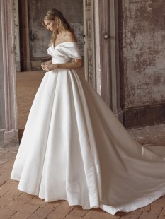 WILLIAM Satin A-Line Wedding Dress