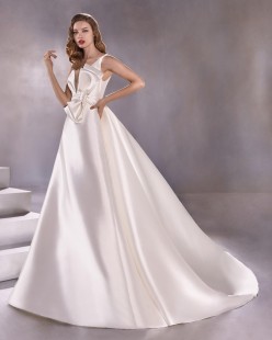 STELLAR V-Neck Mikado A-Line Wedding Dress