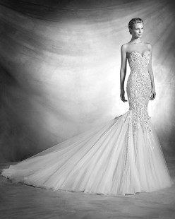 VERANDA Lace and Tulle Mermaid Wedding Dress
