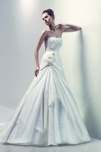 CHICAGO taffeta tulle and lace A-line wedding dress