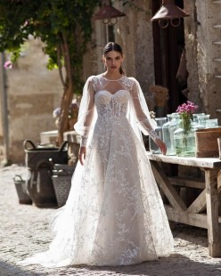 GAUDI Embroidered Lace A-Line Wedding Dress