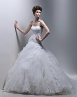 FARLOW Tulle and Lace A-Line Wedding Dress