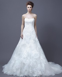 HASINA Tulle and Lace A-line Wedding Dress