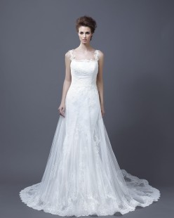 HALIA Tulle and Lace Mermaid Wedding Dress