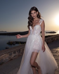 SECRET V-Neck Tulle and Lace A-line Wedding Dress