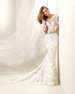 DRAFNE Long Sleeve Lace Mermaid Wedding Dress