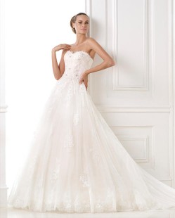 BLENDA Embroidered Lace A-Line Wedding Dress
