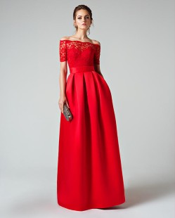 Long Red Evening Dress ELINGA