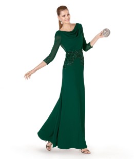 Long Green Evening Dress ADAMINA