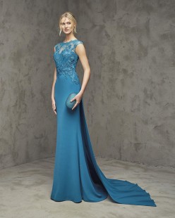 Long green evening dress FEMINA