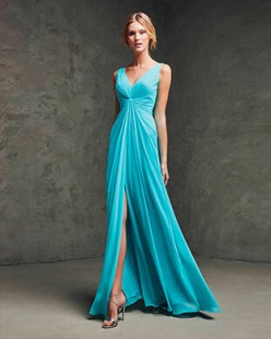 LAUNA long fuchsia evening dress