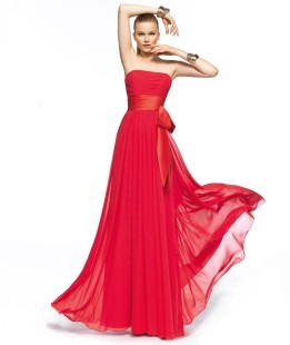 ZERLINDA Long Red Evening Dress