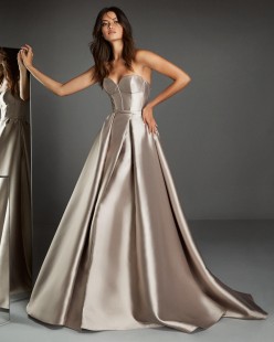 Long Silver Evening Dress STYLE 20