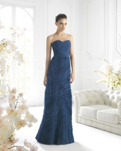 Long Blue Evening Dress #5052