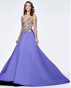 Long Purple Evening Dress #93186