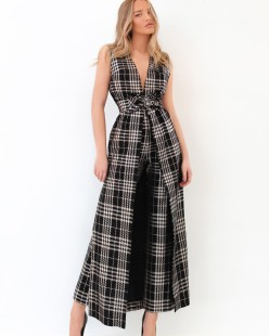 Midi Black and Gold Evening Dress #93803