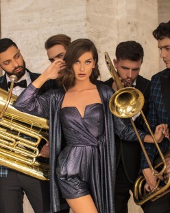 Dark Blue Mini Jumpsuit #93921