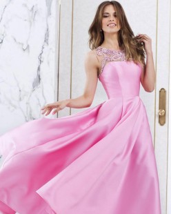 Long Pink Evening Dress #50012