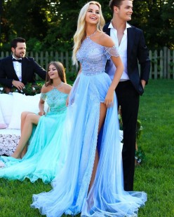 Long Blue Evening Dress #50295