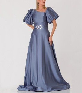 Long Blue Evening Dress #63461