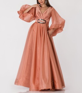 Long Tea Rose Evening Dress #63664