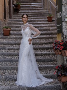 CASPER V-Neck Tulle and Lace Sheath Mermaid Wedding Dress